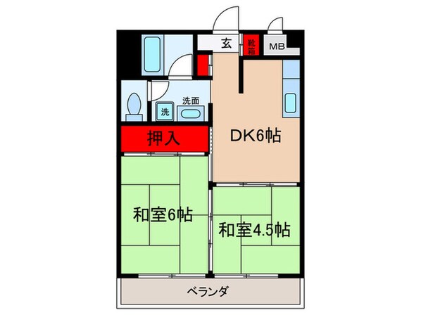 ペルル南砂の物件間取画像